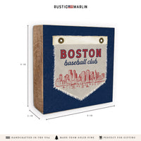 Boston Baseball Club Block Sign