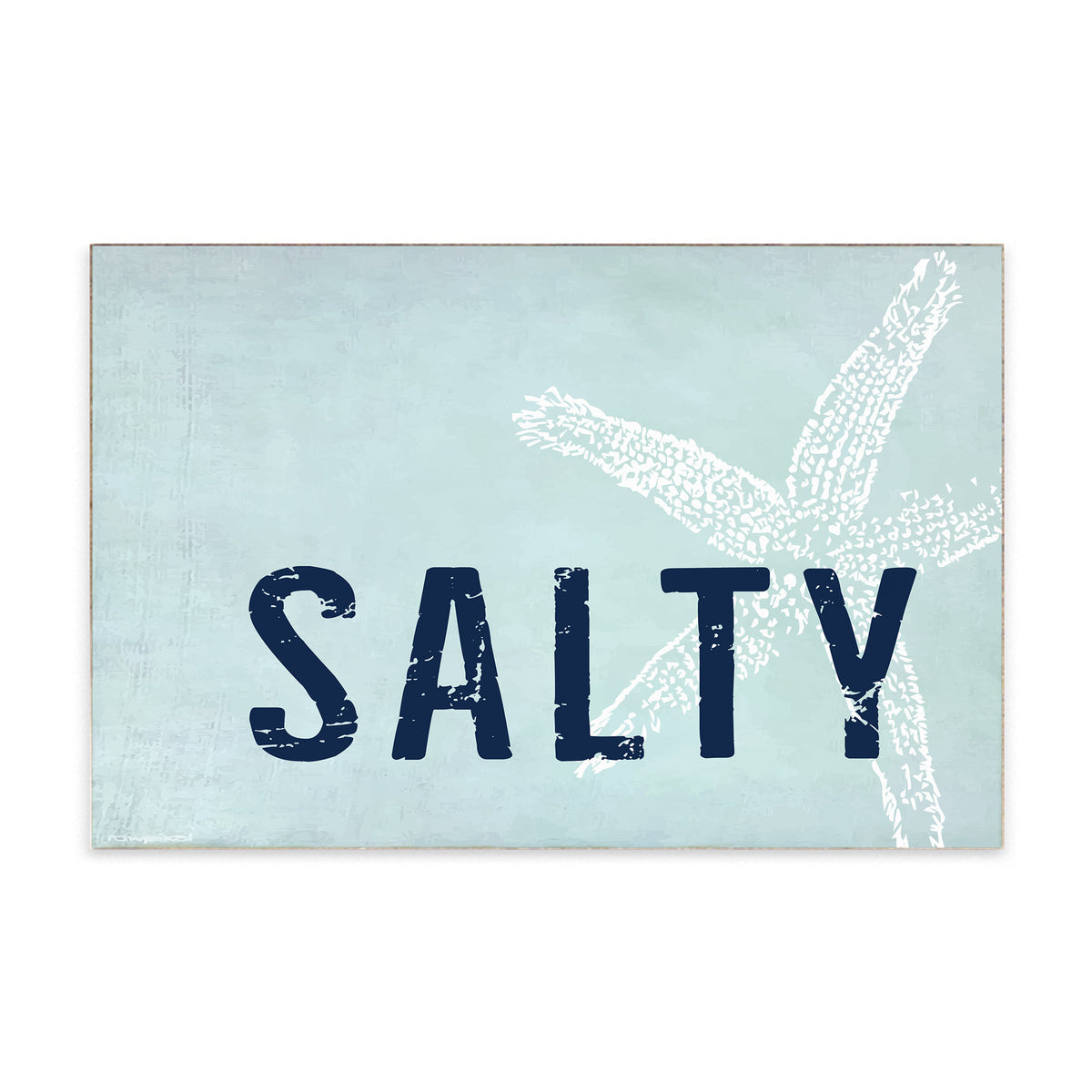 Salty Wood Block Sign