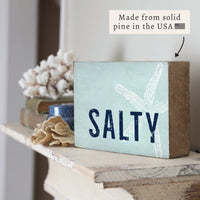 Salty Wood Block Sign