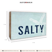 Salty Wood Block Sign