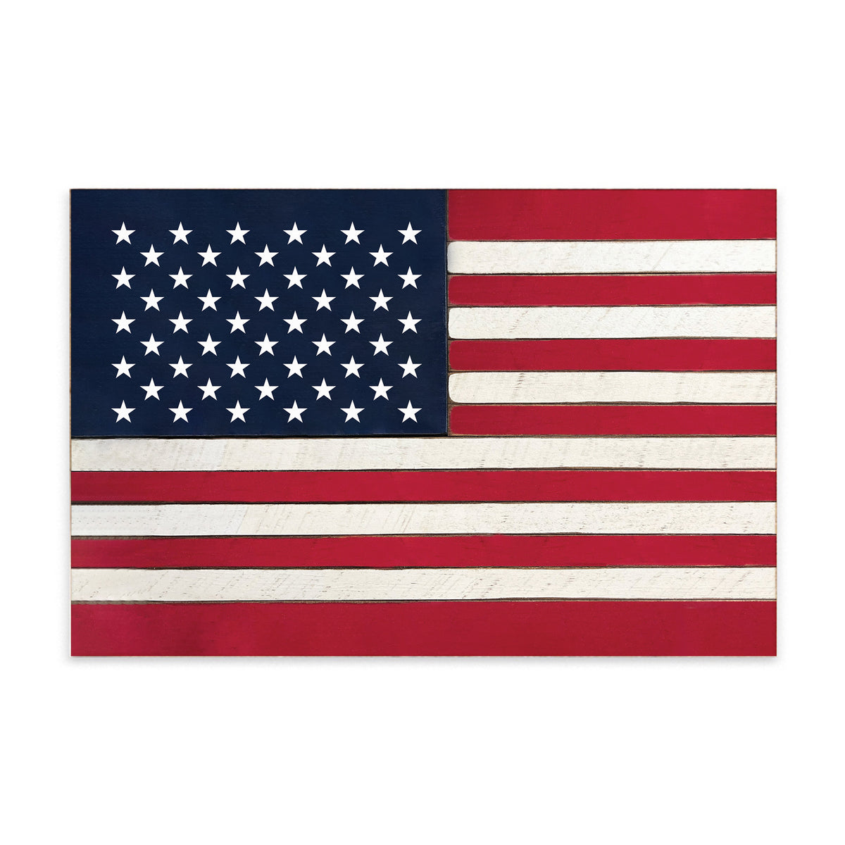 American Flag Block Sign