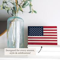 American Flag Block Sign