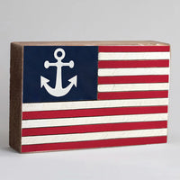 American Flag Anchor Block Sign