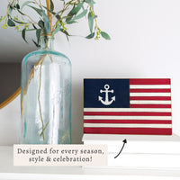 American Flag Anchor Block Sign