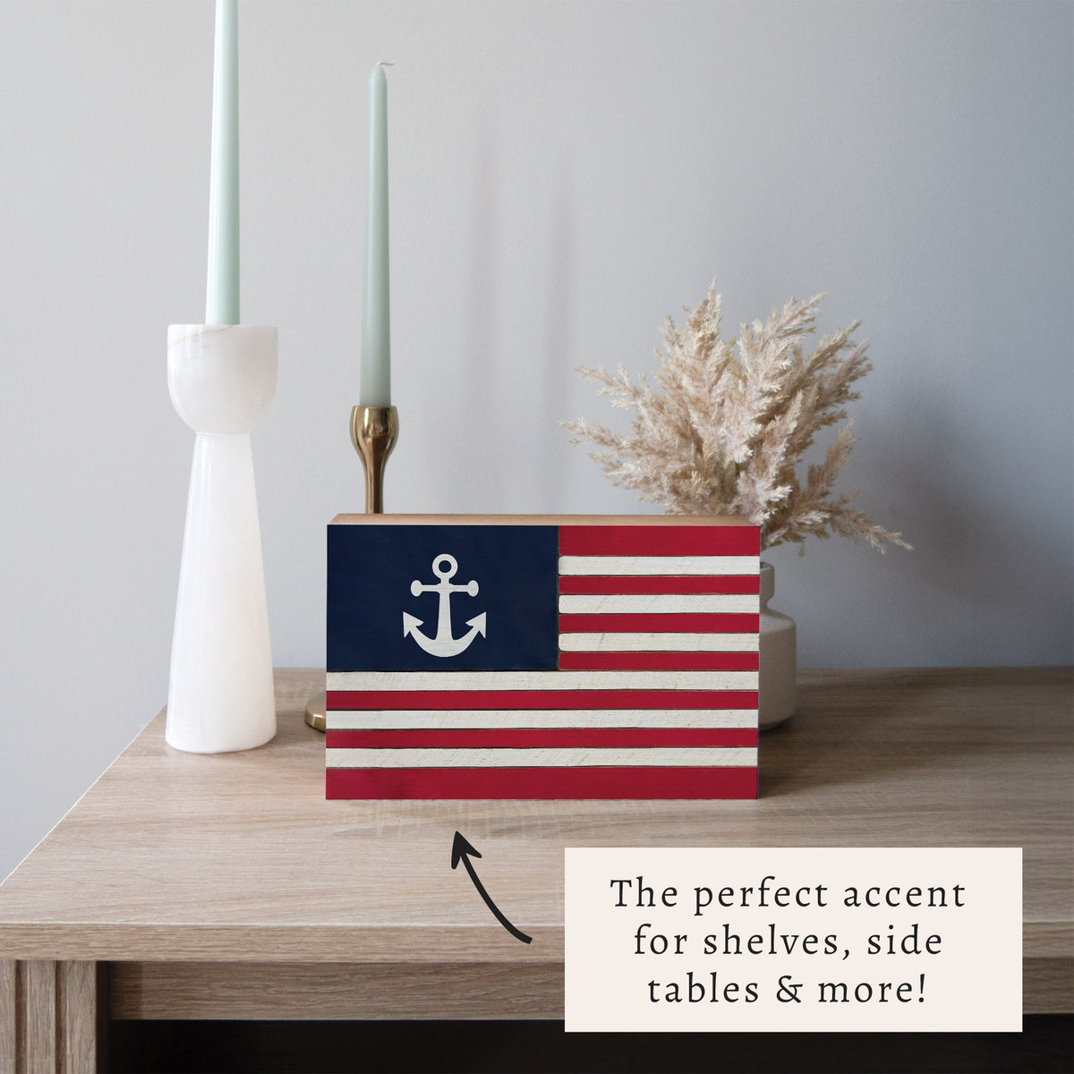 American Flag Anchor Block Sign