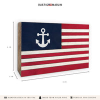 American Flag Anchor Block Sign