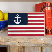 American Flag Anchor Block Sign
