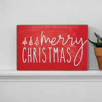 Merry Christmas Block Sign