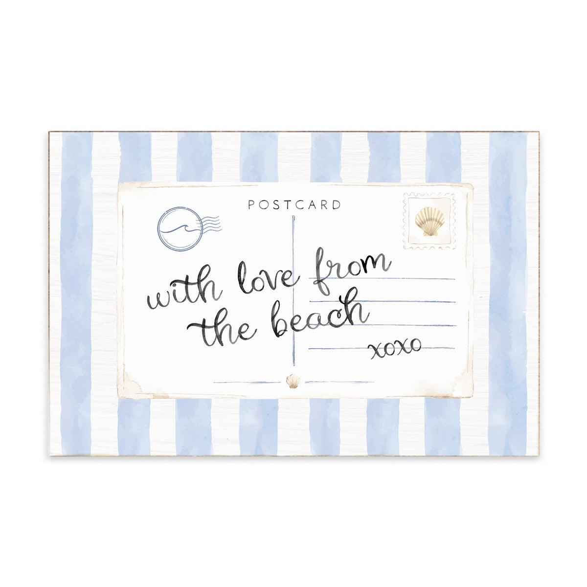 Coastal Postcard Block Sign