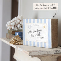 Coastal Postcard Block Sign