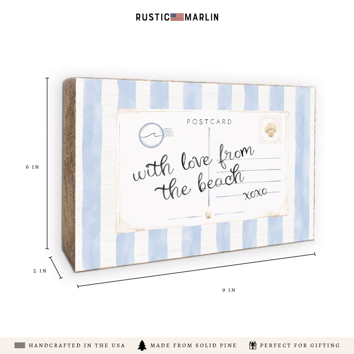 Coastal Postcard Block Sign