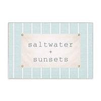 Saltwater + Sunsets Block Sign