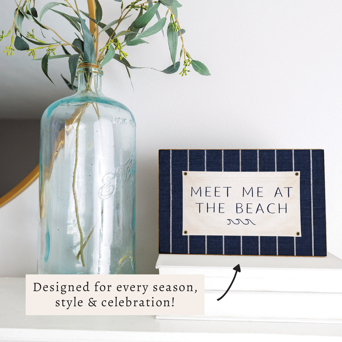 Meet Me At The Beach Block Sign