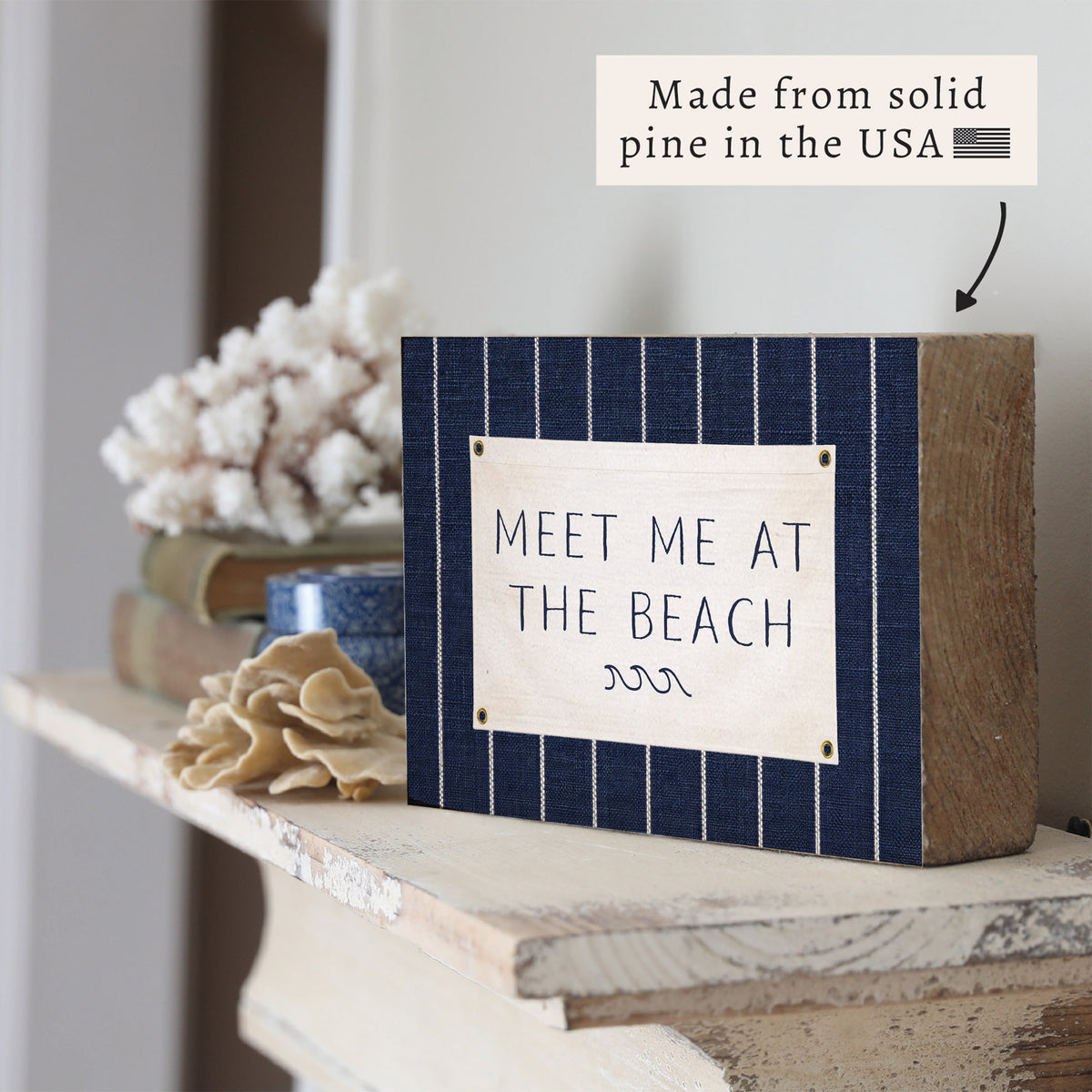 Meet Me At The Beach Block Sign