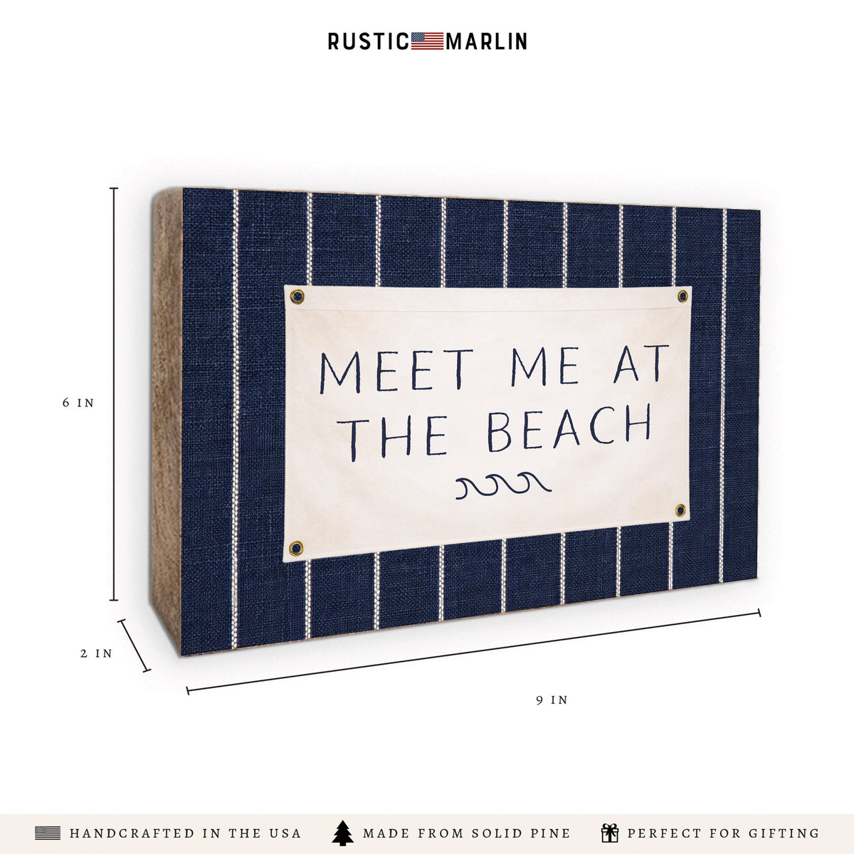 Meet Me At The Beach Block Sign