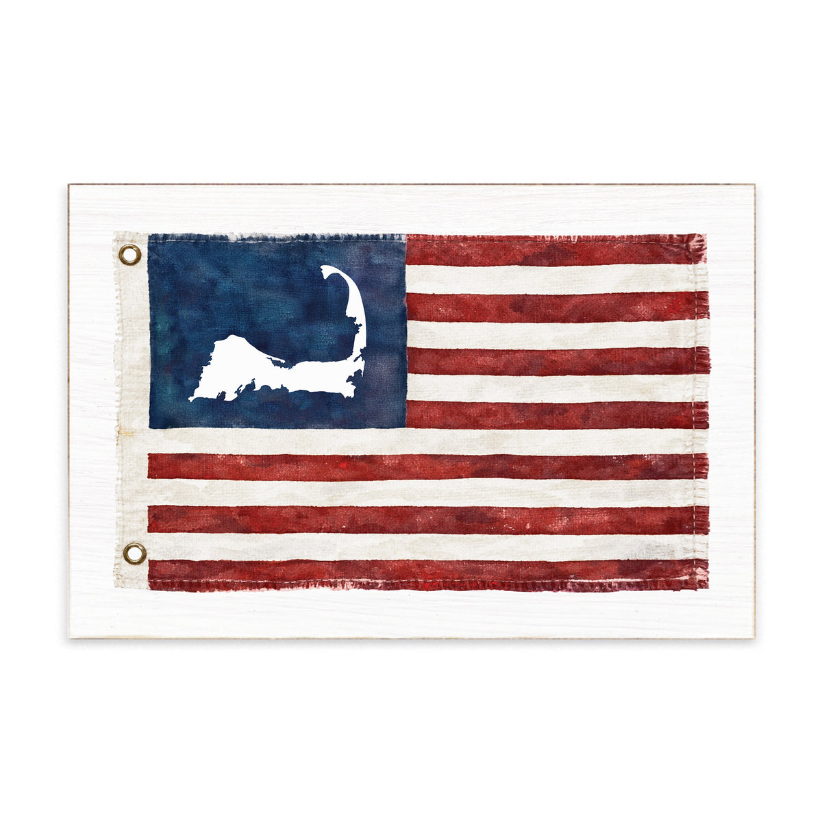 Cape Cod American Vintage Flag Block Sign