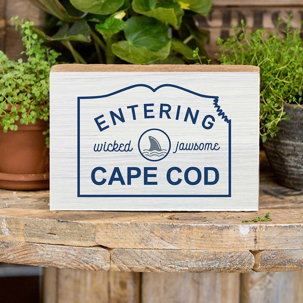 Entering Cape Cod Wicked Jawsome Wood Block
