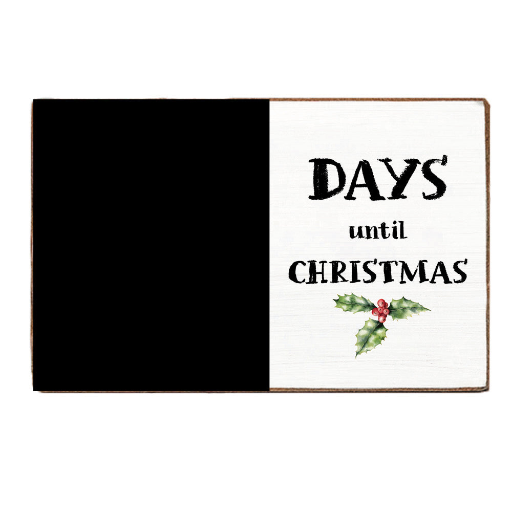 Days Until Christmas Block Sign