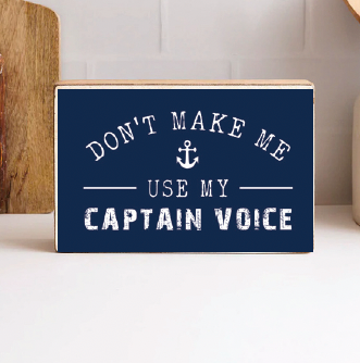 Captain Voice XL Block Sign