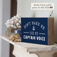 Captain Voice Block Sign