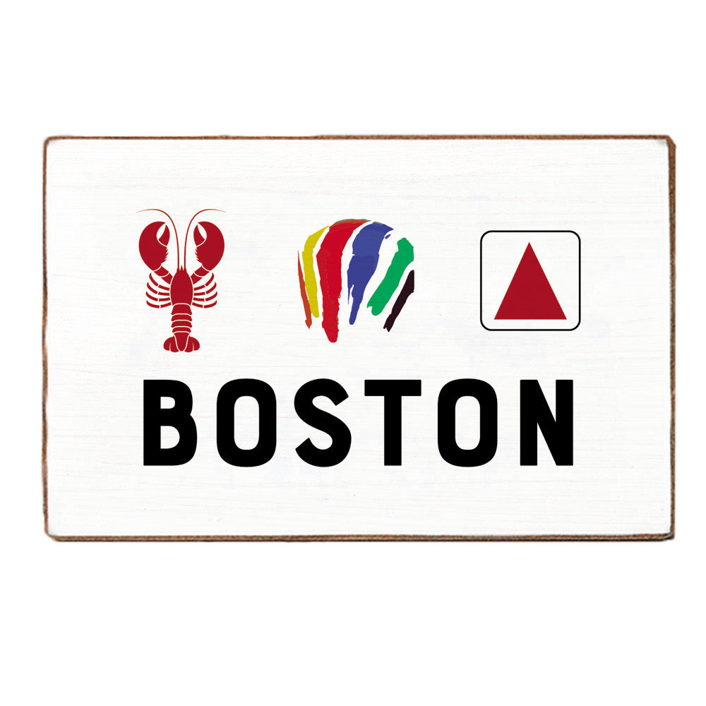 Boston Icons Block Sign