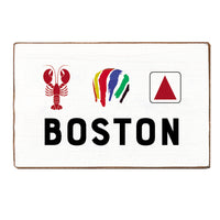 Boston Icons Block Sign