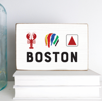 Boston Icons Block Sign
