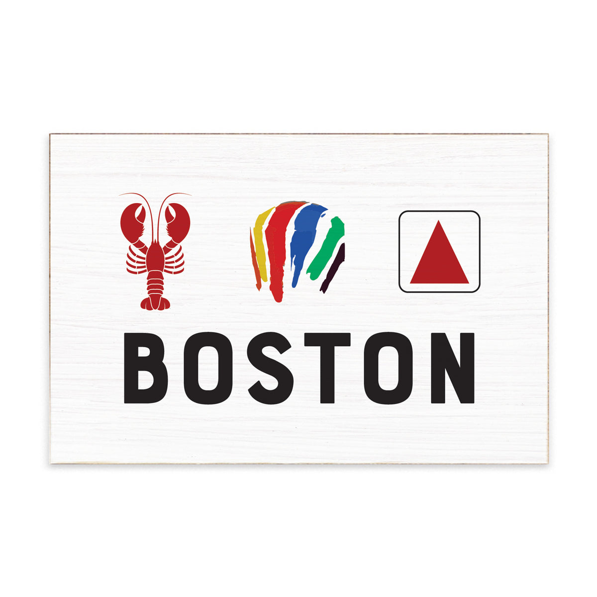 Boston Icons Block Sign