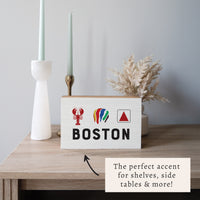 Boston Icons Block Sign