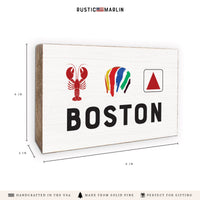 Boston Icons Block Sign