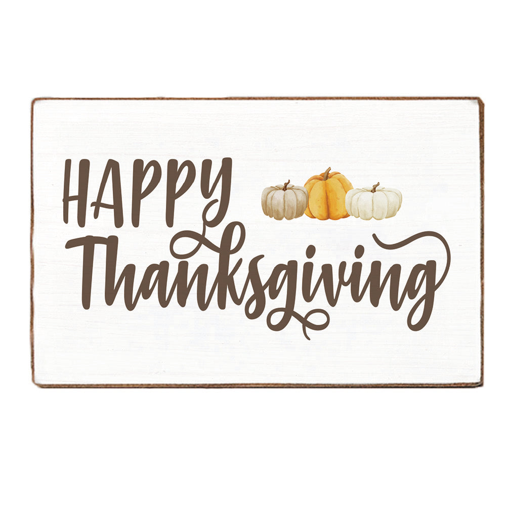 Happy Thanksgiving XL Block Sign