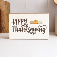 Happy Thanksgiving XL Block Sign
