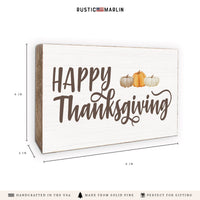 Happy Thanksgiving Block Sign