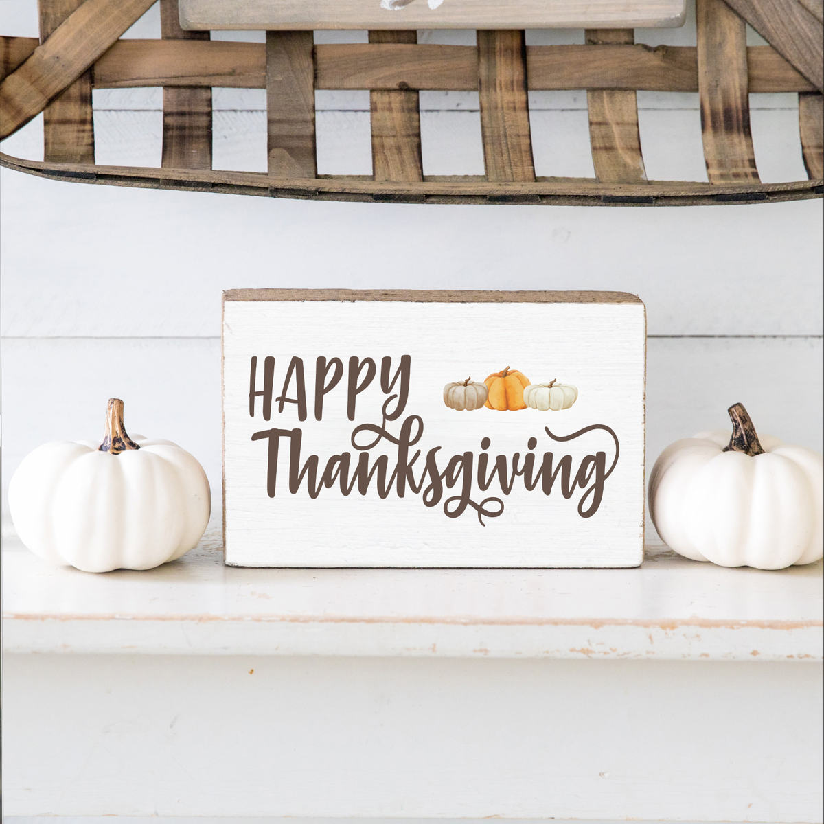 Happy Thanksgiving XL Block Sign