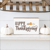Happy Thanksgiving XL Block Sign
