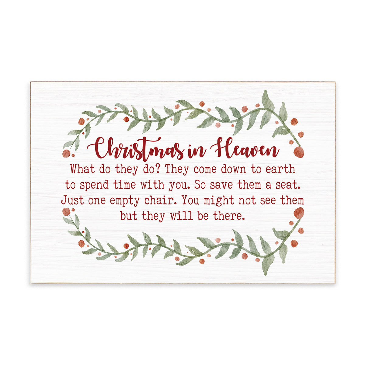 Christmas In Heaven Block Sign