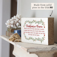 Christmas In Heaven Block Sign