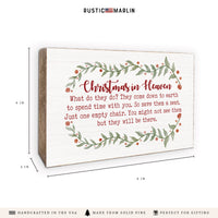 Christmas In Heaven Block Sign