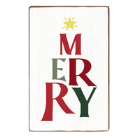 Merry XL Block Sign