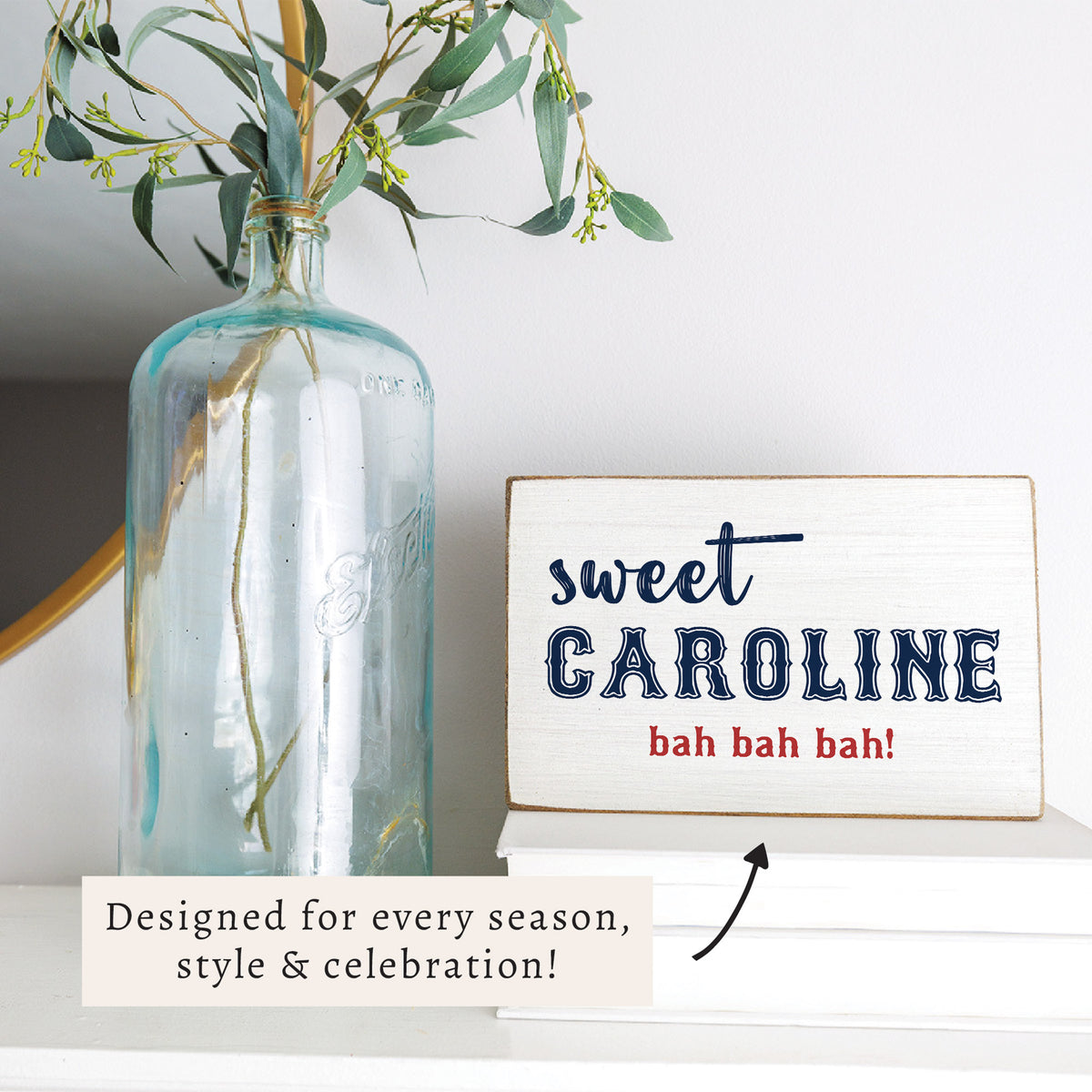 Boston Sweet Caroline Block Sign