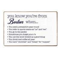 From Boston XL Block Sign