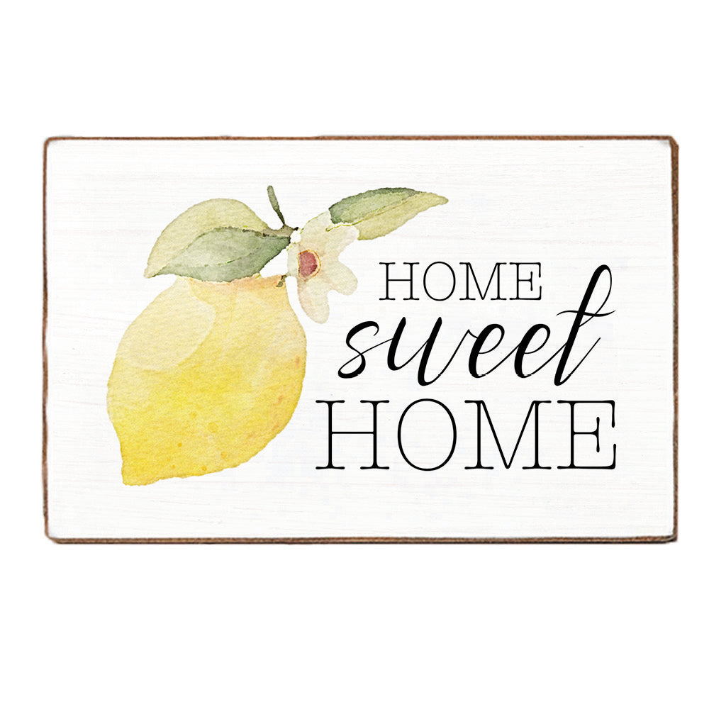 Lemon Home Sweet Home XL Block Sign