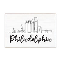 Philadelphia Skyline Block Sign