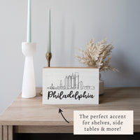 Philadelphia Skyline Block Sign