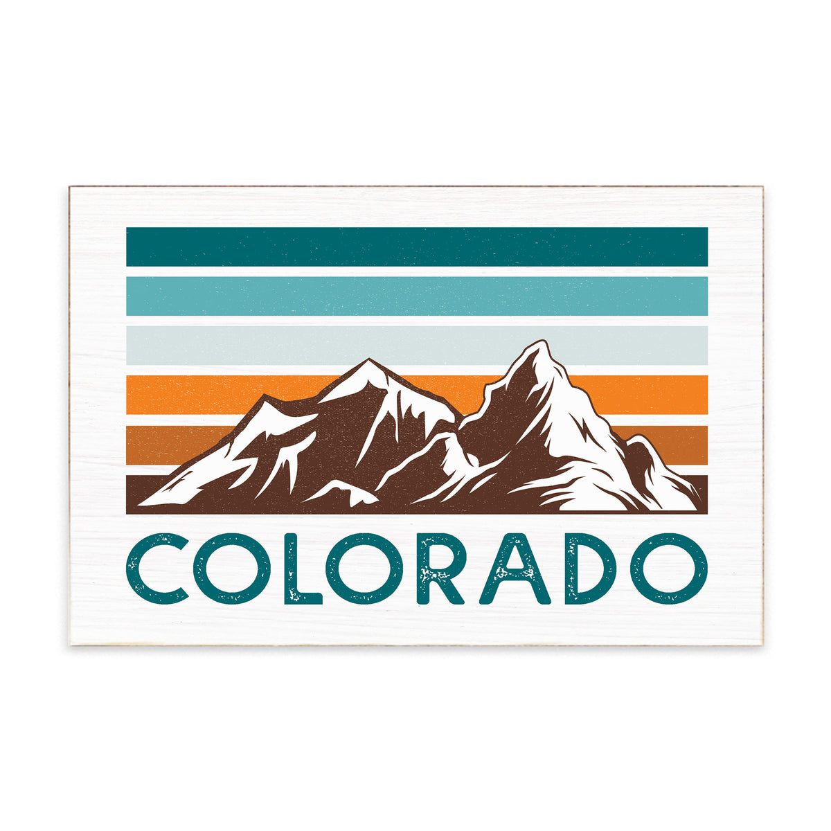 Colorado Mountains Block Sign