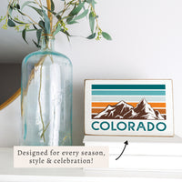 Colorado Mountains Block Sign