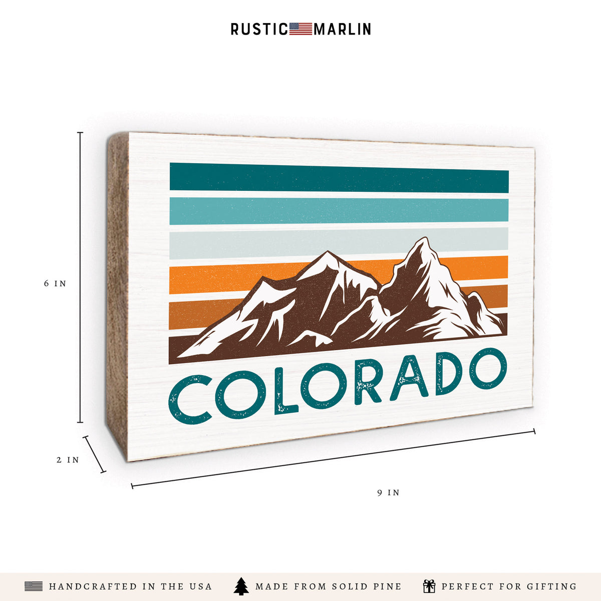 Colorado Mountains Block Sign