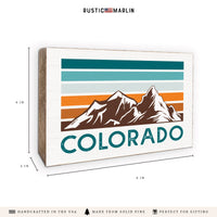Colorado Mountains Block Sign