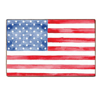 Watercolor Flag Decorative Wooden Block