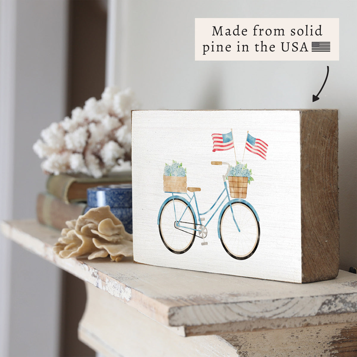 Patriotic Pedals Block Sign
